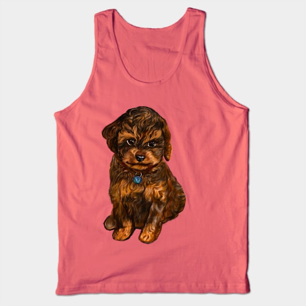 Cavapoochon Cavapoo Cavoodle  black and tan- cute cavalier King Charles spaniel Bichon frise Tank Top by Artonmytee